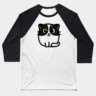 Chonky Boi - Kitty (Black and White) Baseball T-Shirt